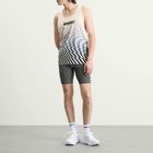 Bandit Men's Printed Drift Singlet in Undulating Check Gradient/Black/Chalk