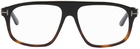 TOM FORD Black & Brown Aviator Glasses