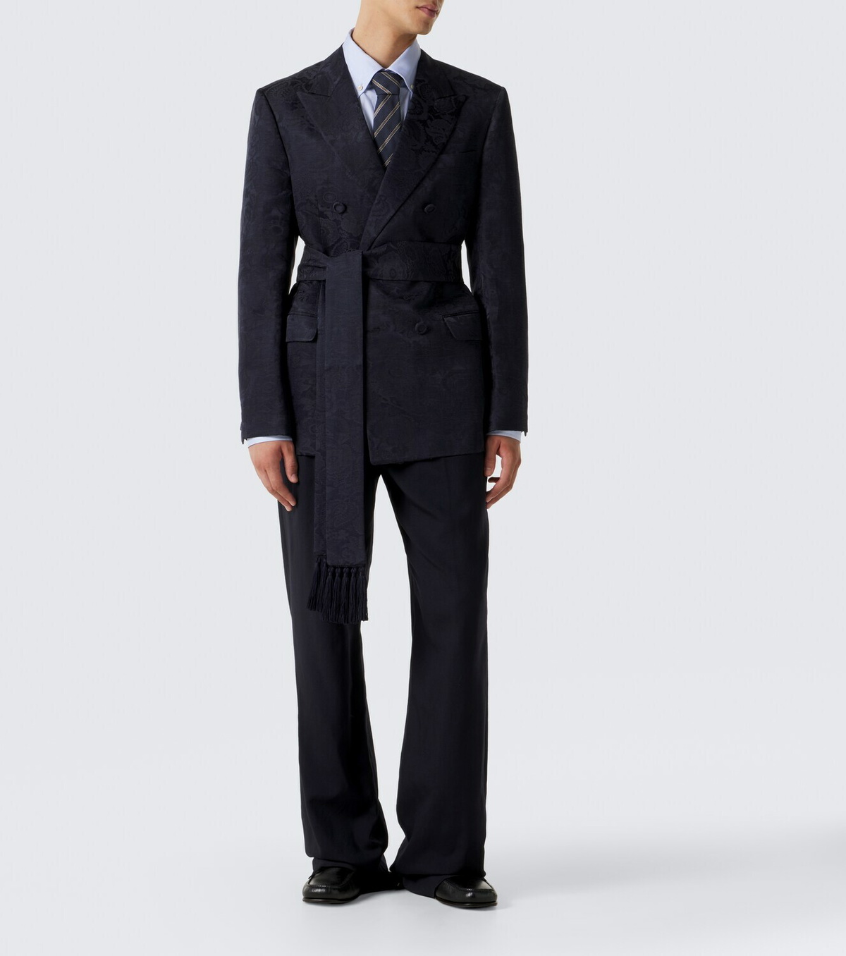 Valentino Floral jacquard linen and silk blazer