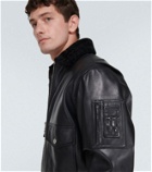 Givenchy Shearling-trimmed leather jacket
