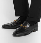 Gucci - Harbor Horsebit Fringed Leather Loafers - Men - Black