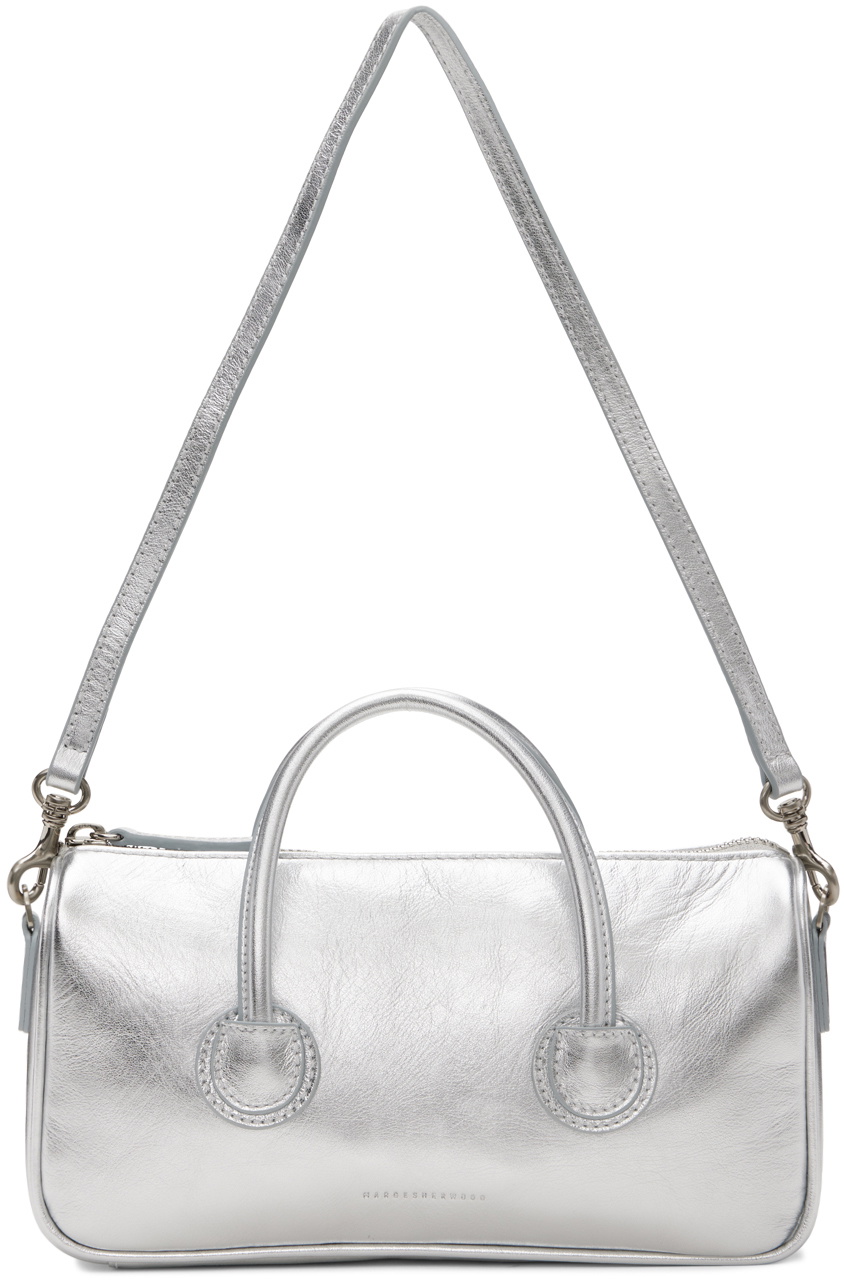 Marge Sherwood Silver Zipper Small Crinkle Bag Marge Sherwood