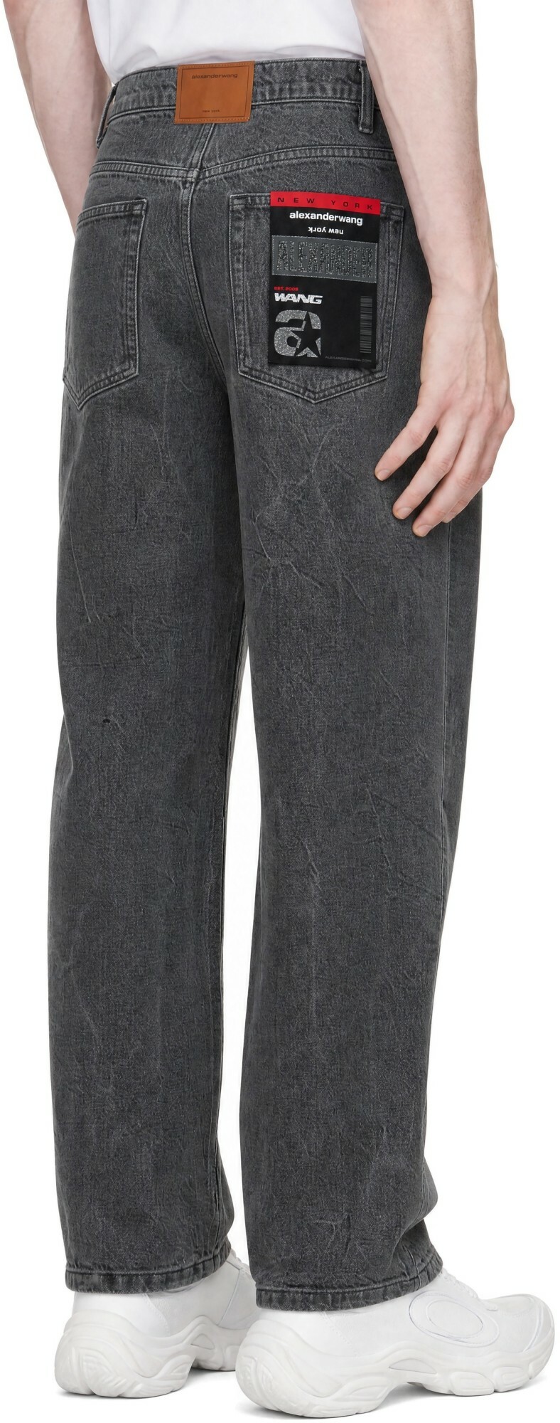 Alexander Wang Gray Flasher Graphic Jeans