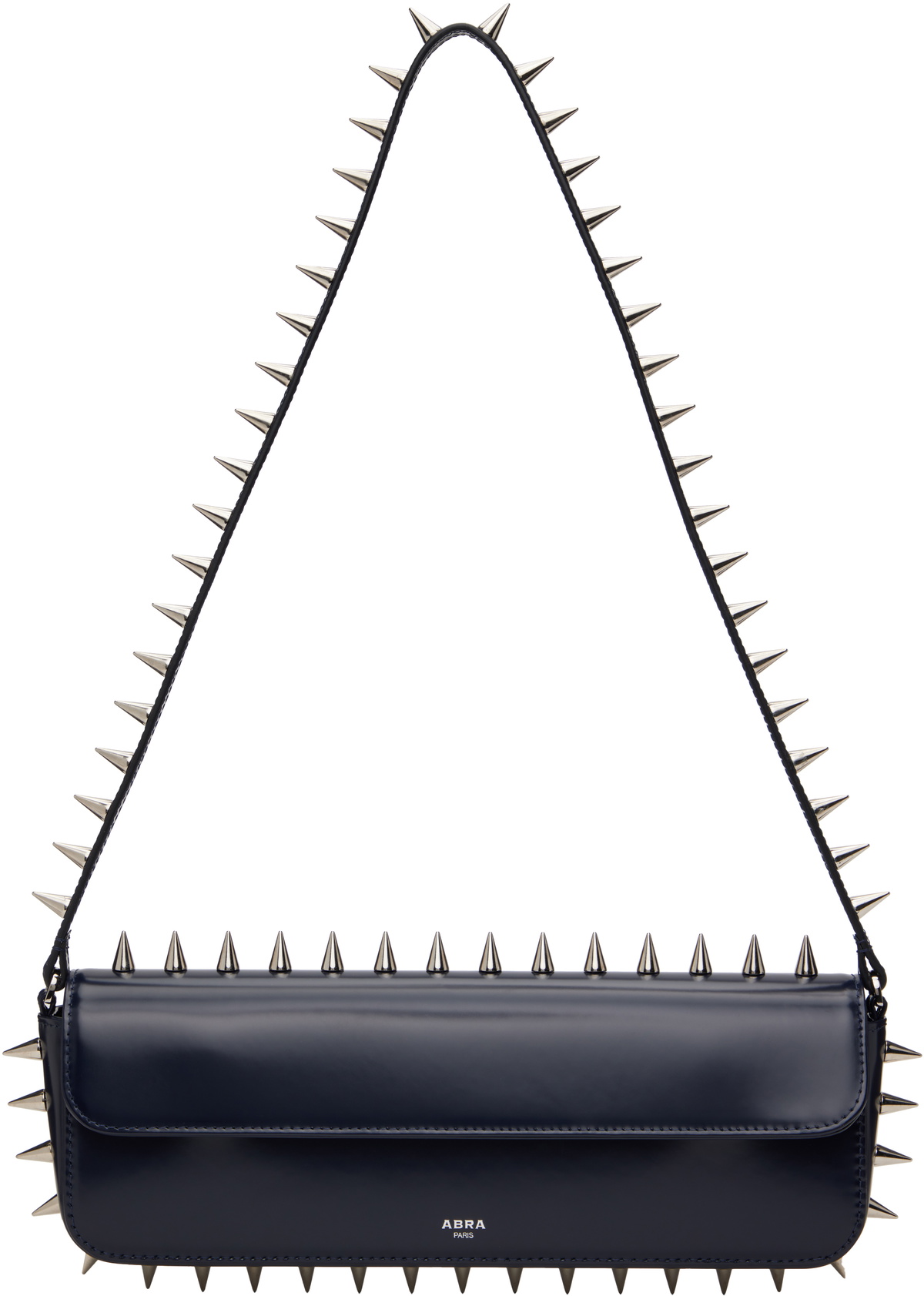 ABRA Navy Spike Baguette Bag ABRA