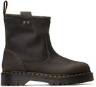 Dr. Martens Gray Anistone Lo Leather Chelsea Boots
