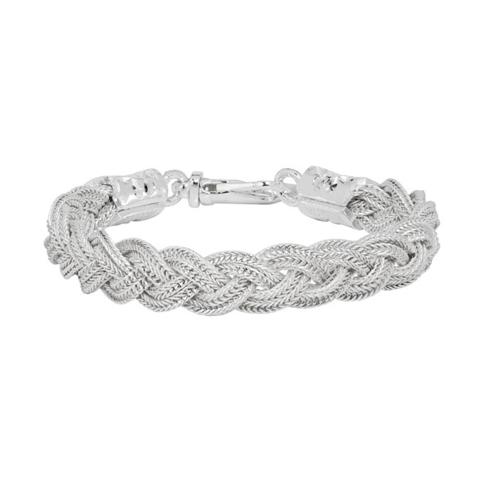 Photo: Emanuele Bicocchi Silver Flat Braided Bracelet