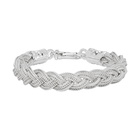 Emanuele Bicocchi Silver Flat Braided Bracelet