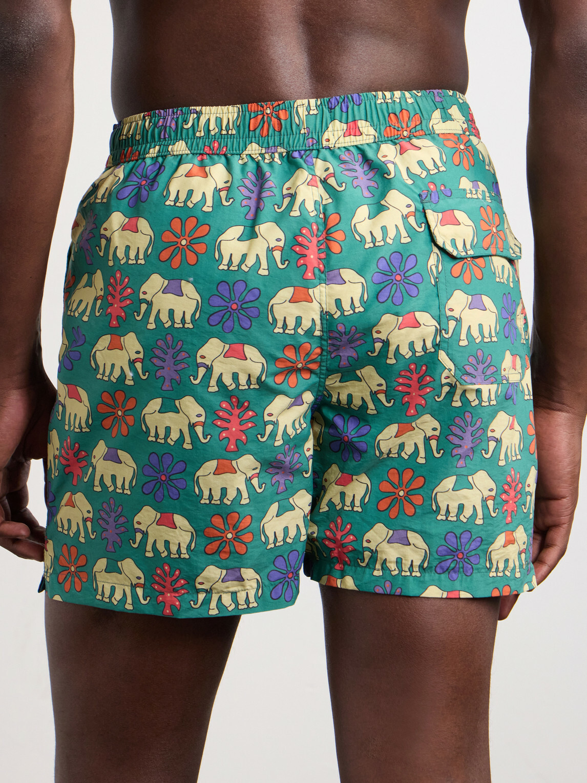 Drake's - Straight-Leg Mid-Length Printed Swim Shorts - Green