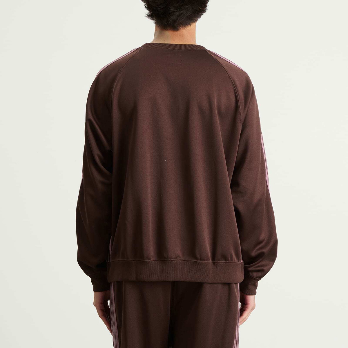 Needles Men's Poly Smooth Crew Neck Sweatshirt in Brown