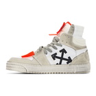 Off-White White and Orange Off-Court 3.0 Sneakers