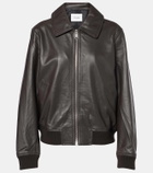 Yves Salomon Leather bomber jacket