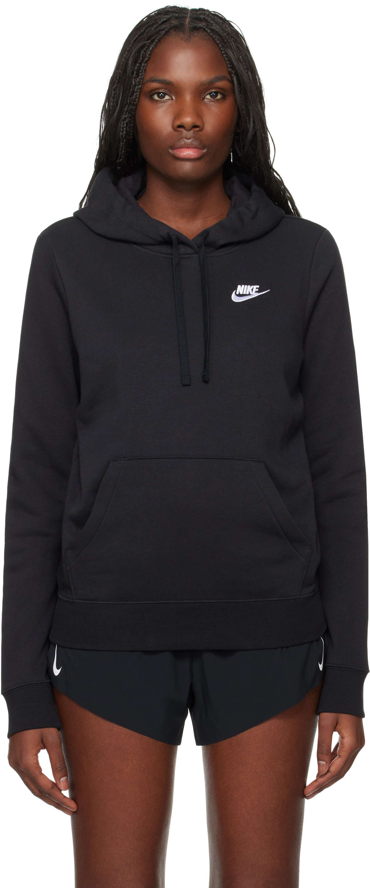 plain black nike hoodie womens