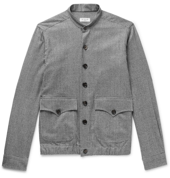 Photo: De Petrillo - Slim-Fit Prince of Wales Puppytooth Virgin Wool Bomber Jacket - Gray