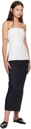St. Agni White Strapless Tie Back Tank Top