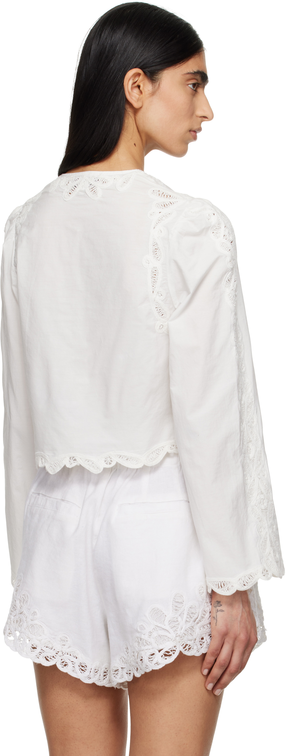 SEA NY White Elke Blouse