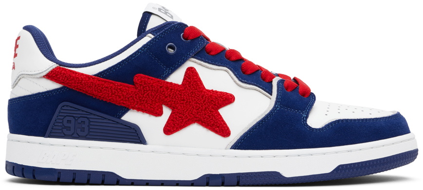 bape sk8 sta blue&白　2足セット BAPE White & Blue Sk8 Sta #2 Sneakers A Bathing Ape