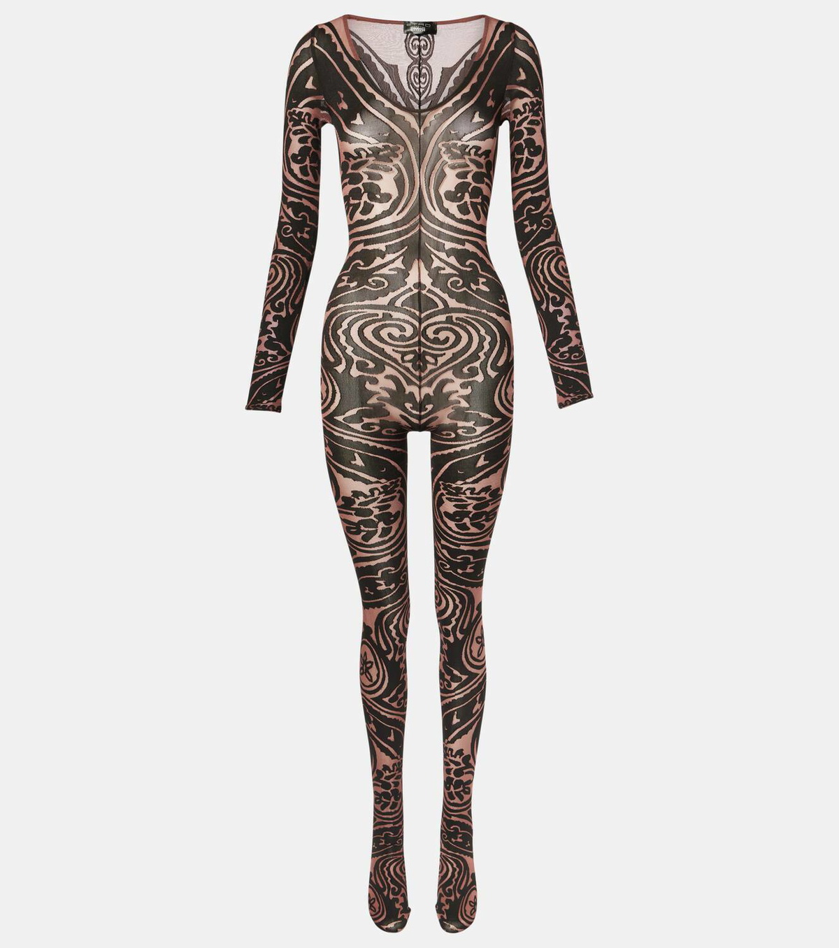 Wolford x Etro Tattoo paisley catsuit