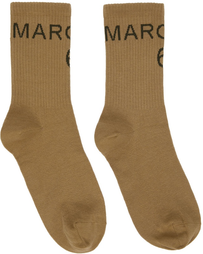 Photo: MM6 Maison Margiela Tan Logo Socks