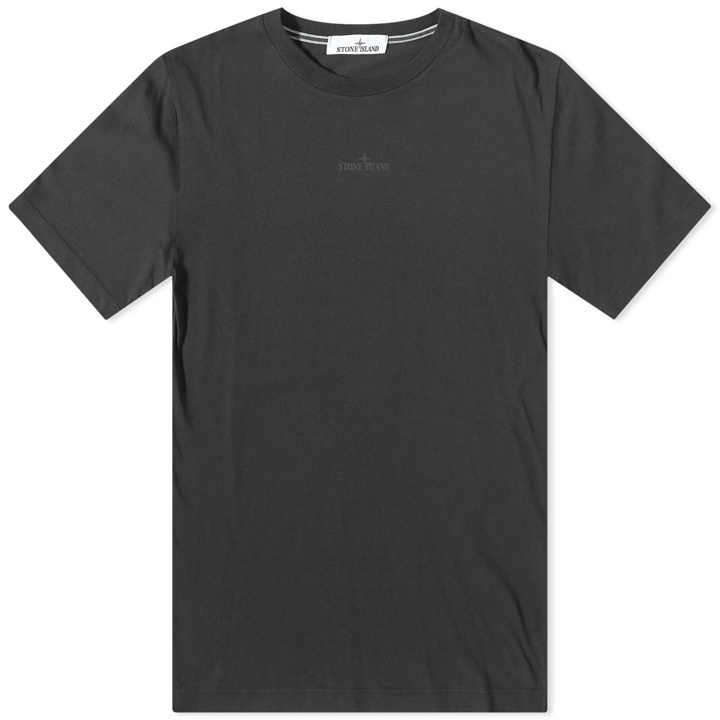 Photo: Stone Island Men's Embroidered Logo T-Shirt in Black
