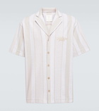 Givenchy Plage striped cotton-blend terry bowling shirt