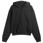 SKIMS Women's Cotton Fleece Classic Zip Up Hoodie in Onyx