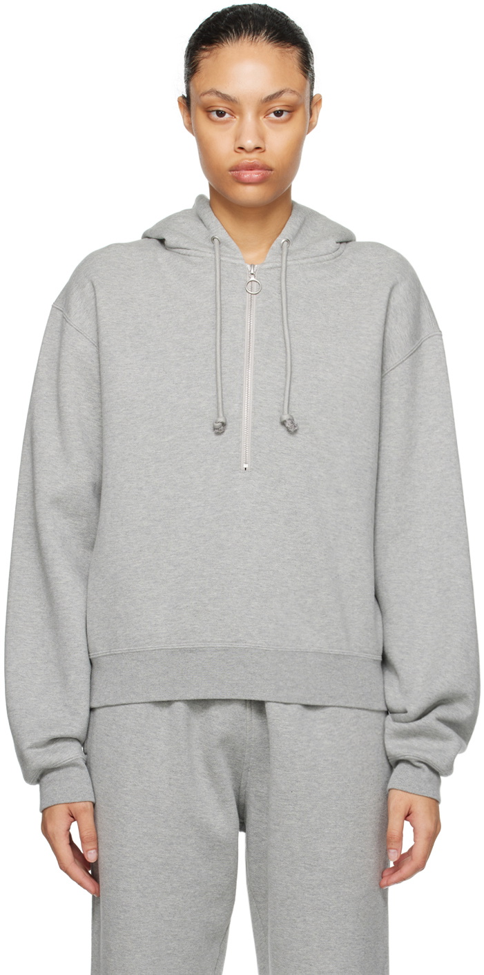 AURALEE Gray High Count Heavy Hoodie Auralee