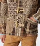 RRL Patchwork wool, linen, and silk cardigan