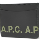 A.P.C. - Andre Logo-Print Leather Cardholder - Dark green