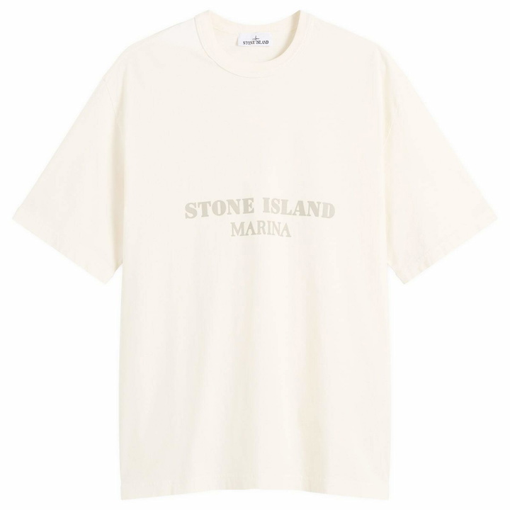 Photo: Stone Island Men's Marina Logo T-Shirt in Ivory