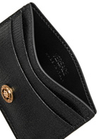 Versace Medusa Grained Leather Card Holder - Black - One Size