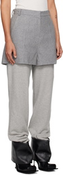 Pushbutton Gray Jersey Combi Sweatpants
