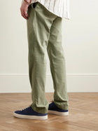 Hartford - Tanker Slim-Fit Straight-Leg Cotton Drawstring Trousers - Green