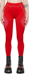 MISBHV Red Jacquard Sport Leggings