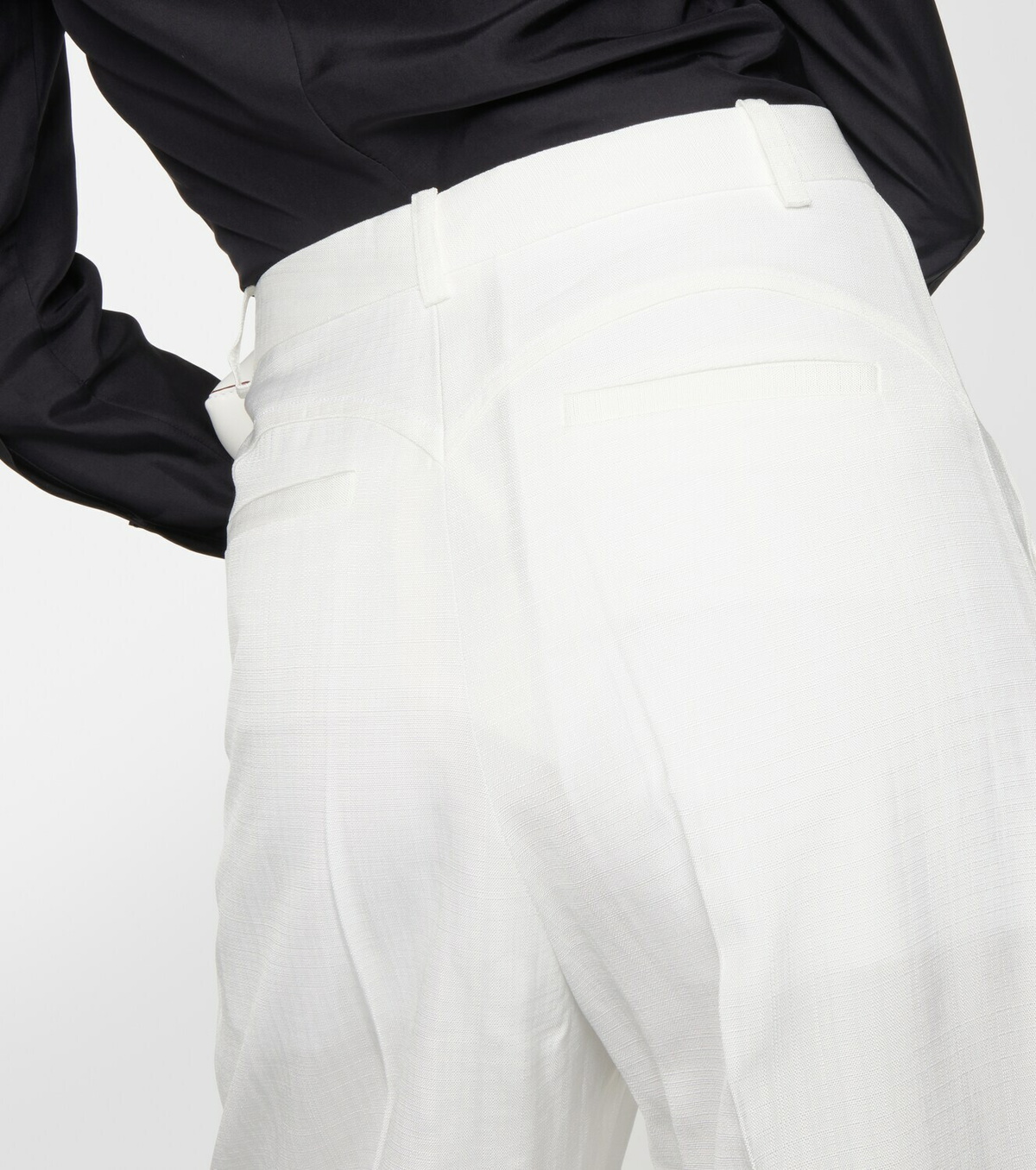 Victoria Beckham Pleated high-rise wide-leg pants Victoria Beckham