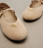 Prada Suede Mary Jane flats