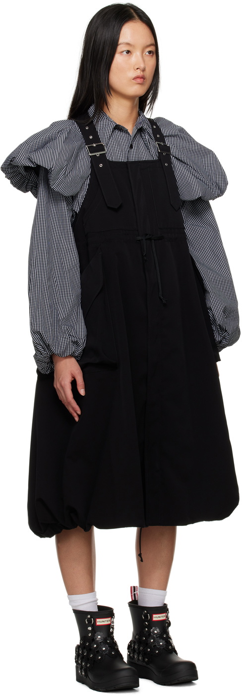 Noir Kei Ninomiya Black Pin-Buckle Midi Dress Noir Kei Ninomiya
