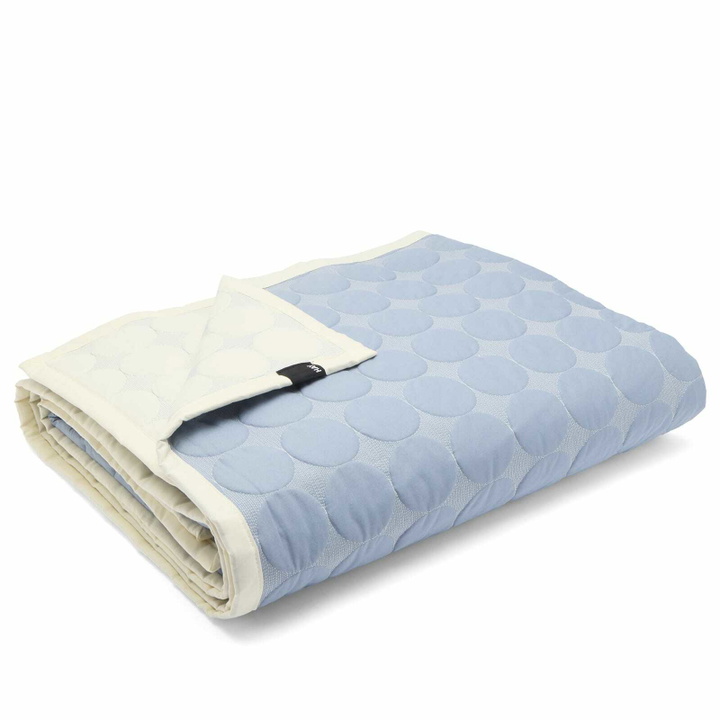 Photo: HAY Mega Dot Bedspread in Dusty Blue 