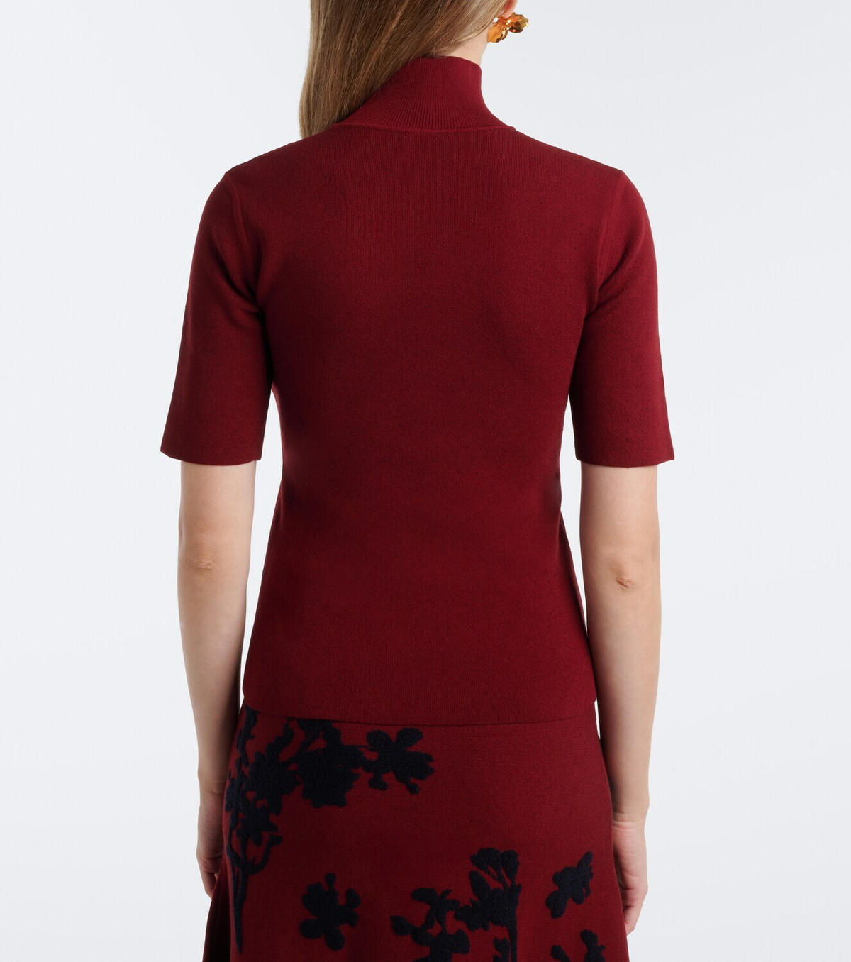 Erdem Floral jacquard turtleneck sweater