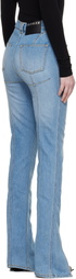 Mugler Blue Stretch Denim Jeans