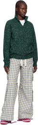 ERL Green Slit Neck Alpaca Polo