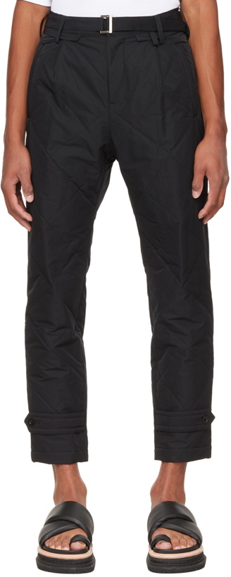 Photo: sacai Black Quilted Trousers