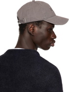 GANNI Gray Embroidered Logo Cap