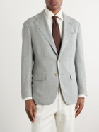 Thom Sweeney - Wool, Silk and Linen-Blend Blazer - Green