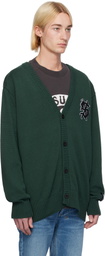 Ksubi Green Dug Out Knit Military Cardigan