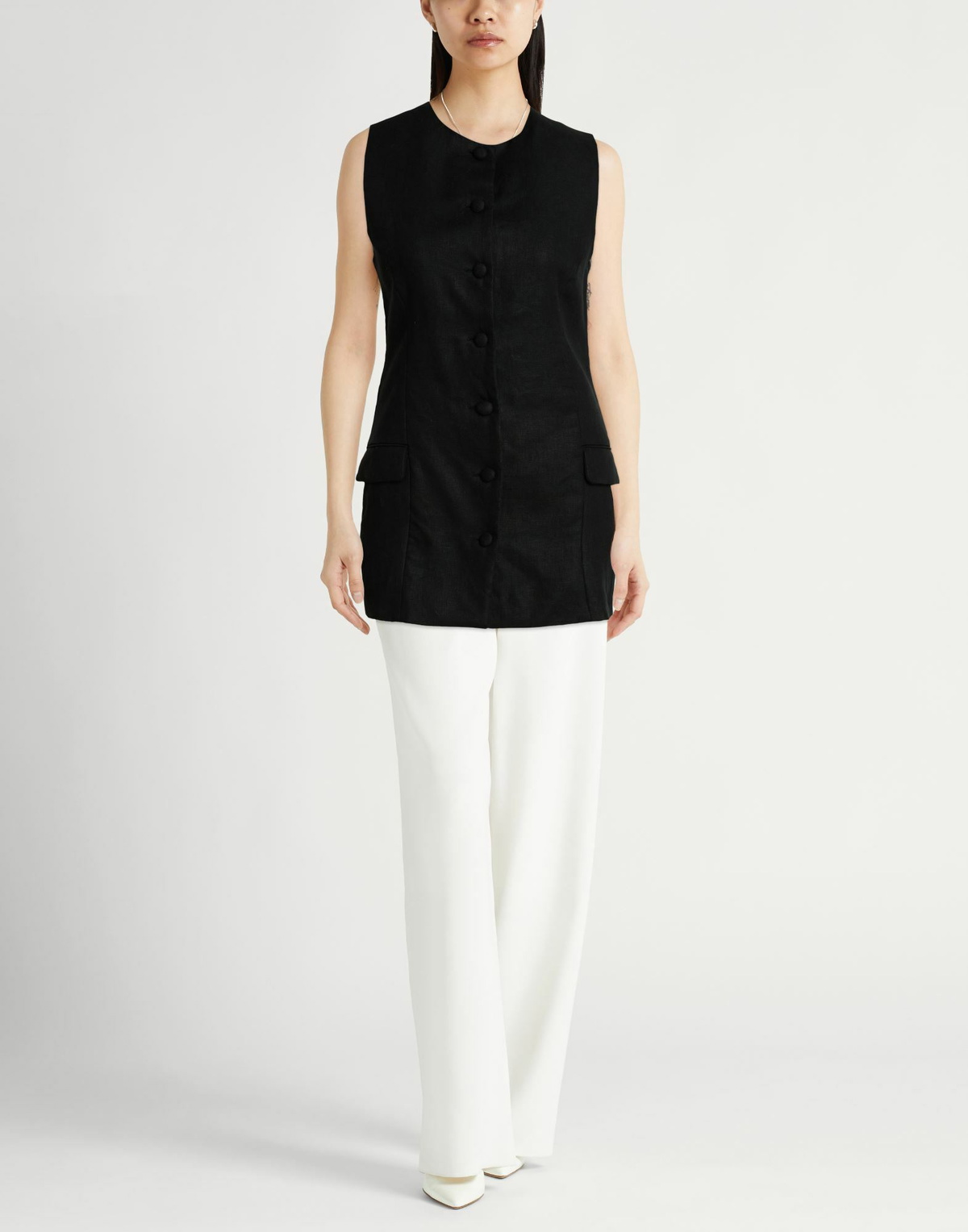 Faithfull Womens Tailored Vest in Black