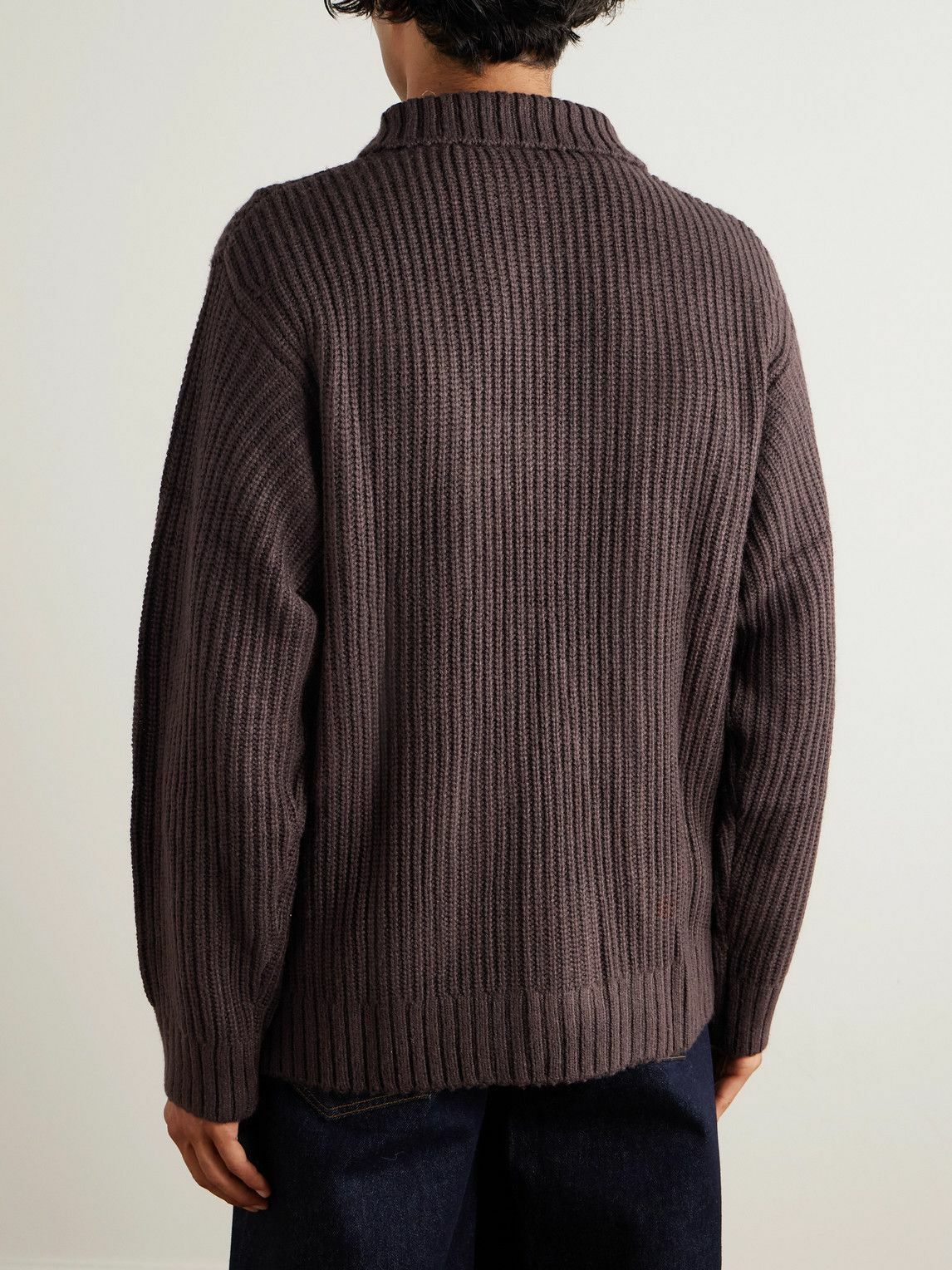 Carhartt カーディガン Carhartt WIP - Logo-Appliquéd Ribbed-Knit Zip-Up Cardigan - Brown