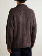 Carhartt WIP - Logo-Appliquéd Ribbed-Knit Zip-Up Cardigan - Brown