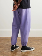 Guess USA - Gusa Tapered Logo-Print Cotton-Jersey Sweatpants - Purple