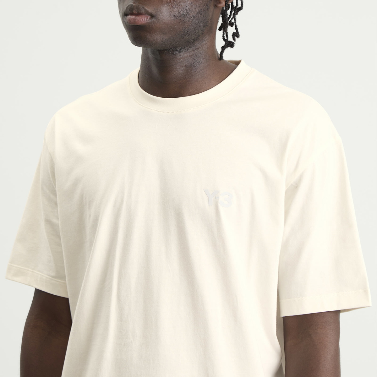 Y-3 Men's Logo T-Shirt in Beige