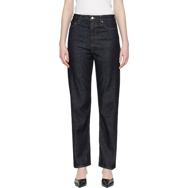 Photo: TOTEME Blue Twisted Seam Full Length Jeans